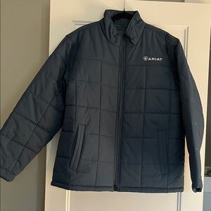 Ariat Men's Dark Blue Puffer Jacket with concealed carry pocket